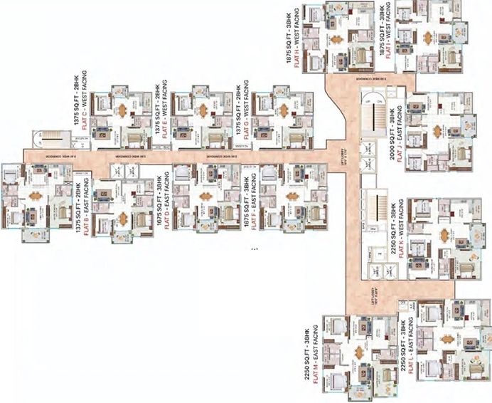 Floor Plan of Vian Vilva in Kollur, Hyderabad - Image 230582